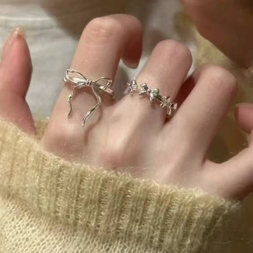 پک انگشتر پاپیون دوتایی💓👱🏻♀️🦢